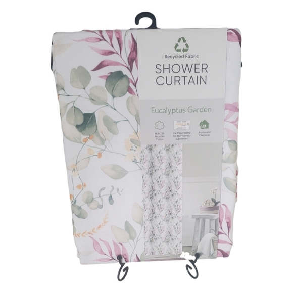 Colordrift Eucalyptus Garden Floral Print 72" Shower Curtain New in Package - Picture 1 of 4
